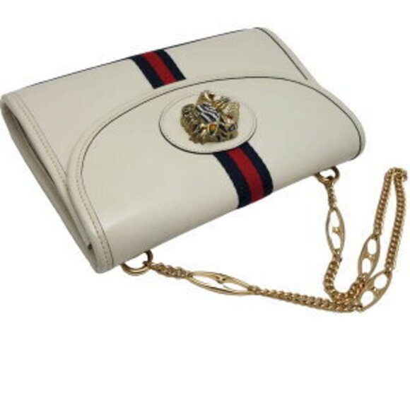 Gucci Tiger Head Raja Sherry Line Bag White Calfskin - Picture 2 of 10